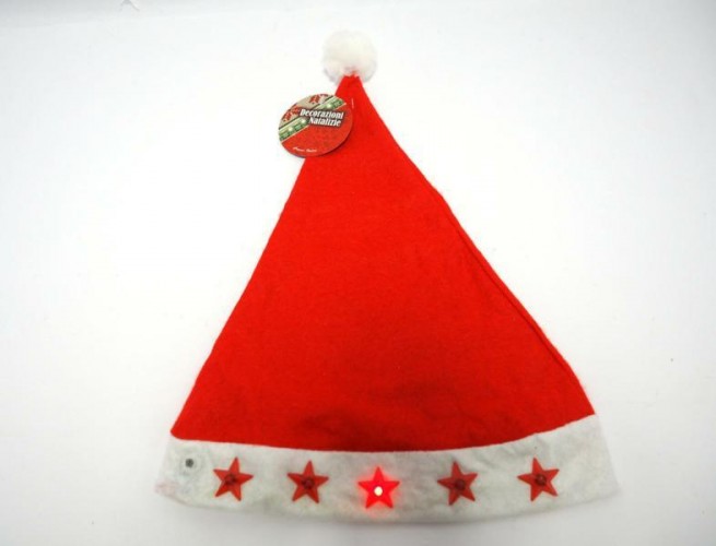 BUSTA CAPPELLO BABBO NATALE C/LUCI