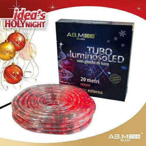 TUBO BIANCO LED MT 20 ROSSO