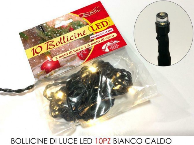 BUSTA 10 LUCE LED BIANCO CALDO