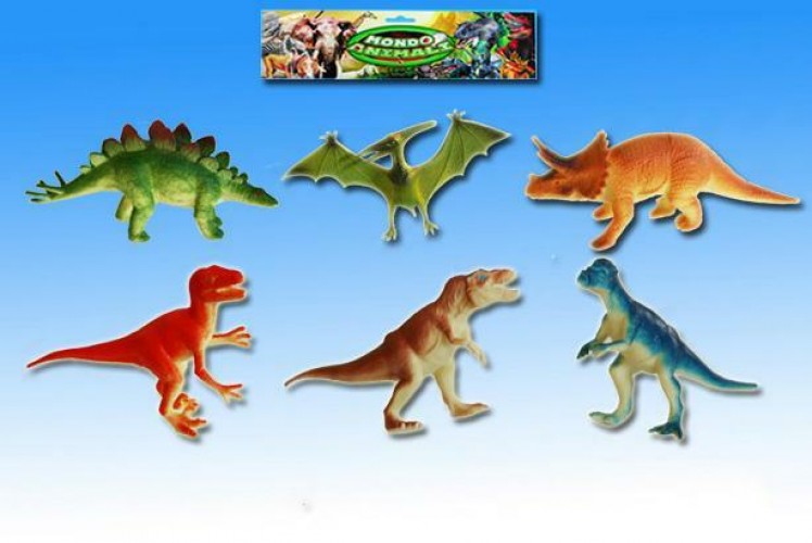 BUSTA 6 DINOSAURI MONDO ANIMALI