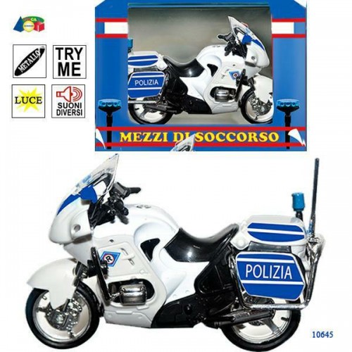 SCATOLA MOTO POLIZIA C/LUCE E SUONO